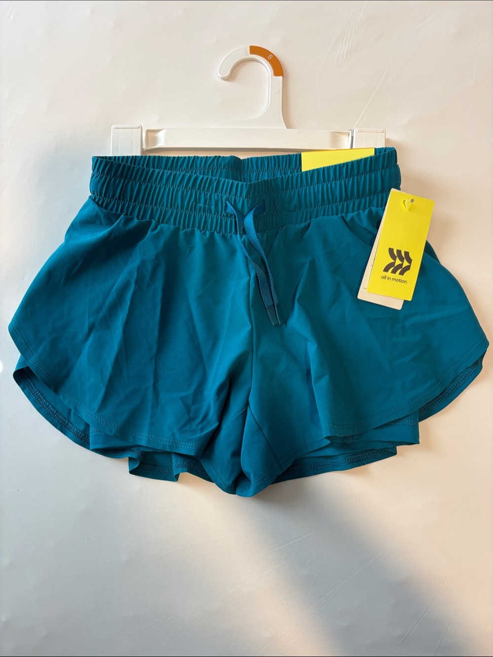 all in motion Kids Teal Blue 2-in-1 shorts   Mid rise Loose fit